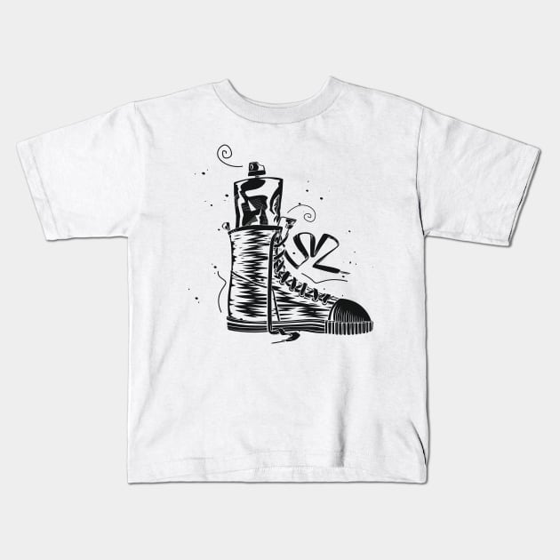 Shoe Art Kids T-Shirt by Whatastory